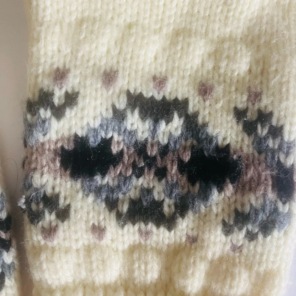 Fair Isle knit gloves, Sz. M/L